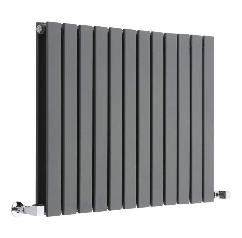 Milano Alpha Anthracite Horizontal Flat Panel Designer Radiator